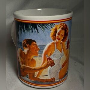 Vintage 1987 Coca Cola “Through The Years 1950” Coffee Cocoa Mug Collectible EUC